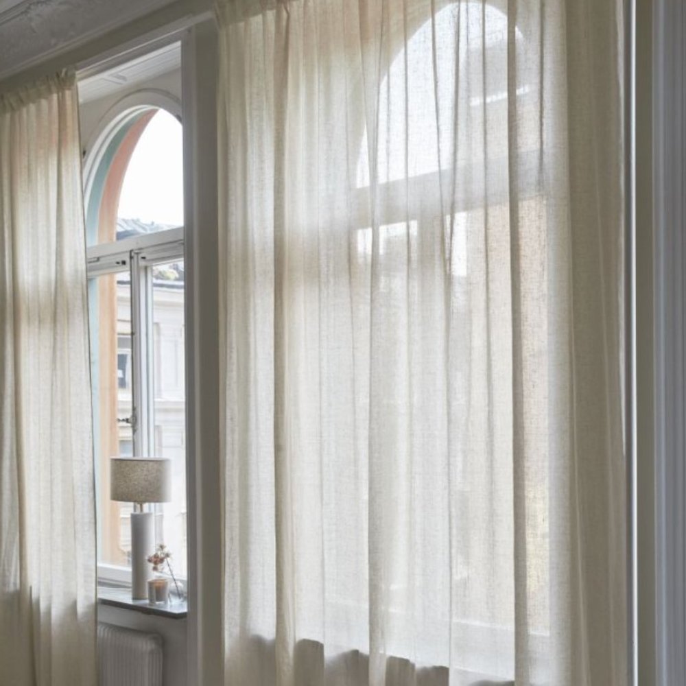 Linen Cotton Blend Wide Multiway Curtain Panel